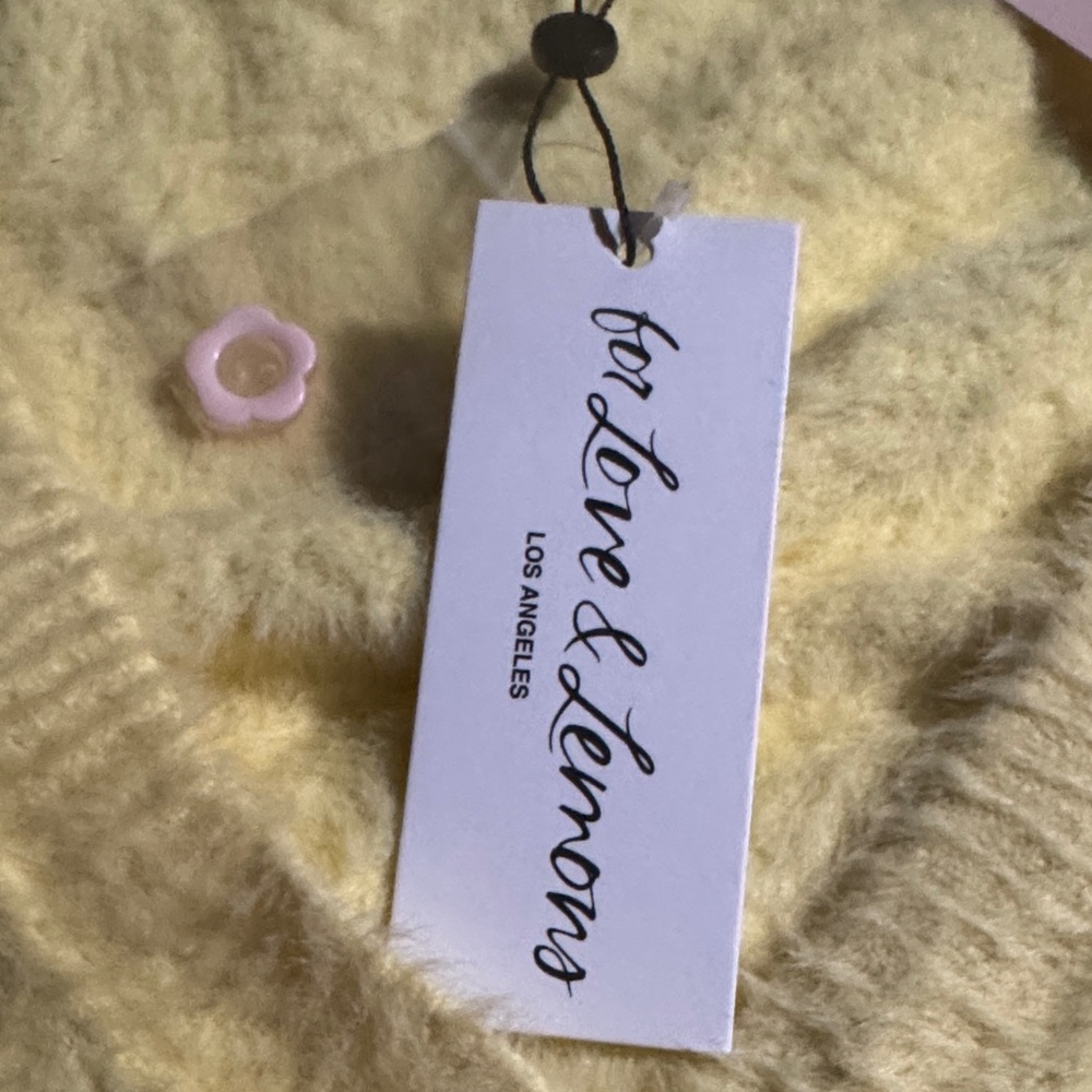 For Love And Lemons Soft Yellow Cardigan - Picture 6 of 7